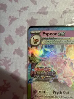Pokemon TCG Espeon EX Prismatic Evolutions Promo Card 034/131 Stamped Sealed NM - Image 2