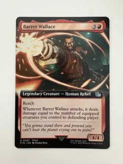 Barret Wallace Borderless MTG Magic the Gathering Card NM Near Mint FIN - Image 1