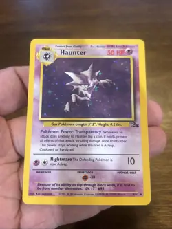 Pokemon TCG Haunter Fossil Unlimited Rare Holo Card 6/62 Vintage Foil Old School - Image 2