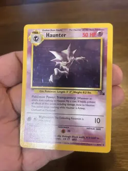 Pokemon TCG Haunter Fossil Unlimited Rare Holo Card 6/62 Vintage Foil Old School - Image 4
