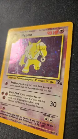 Pokemon TCG Hypno Fossil Holo Card 8/62 Unlimited Rare - Image 2
