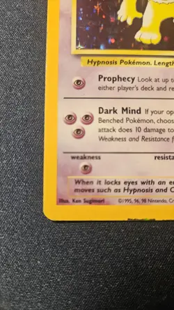 Pokemon TCG Hypno Fossil Holo Card 8/62 Unlimited Rare - Image 5