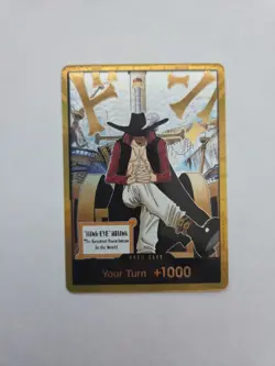 DON!! Card Gold Frame Mihawk OP14 ONE PIECE Seven Warlords of the Azure Ocean NM - Image 1
