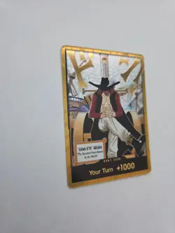 DON!! Card Gold Frame Mihawk OP14 ONE PIECE Seven Warlords of the Azure Ocean NM - Image 2