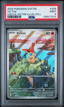 2025 POKEMON SVP PROMO UNOVA VICTINI ILLUSTRATION COLLECTION #208 VICTINI PSA 9 - Image 1