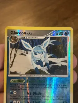 Pokemon Glaceon Rising Rivals #41/111 80HP Uncommon Reverse Holo English - Image 2