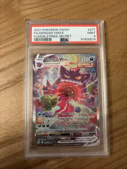 Pokemon 2021 Fusion Strike Gengar VMAX 271/264 Secret Rare Alt Art - PSA 9 Mint - Image 1