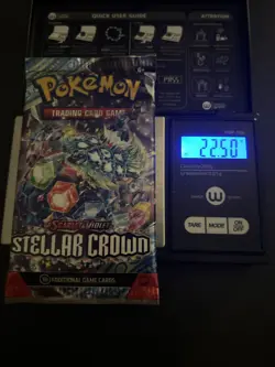 Heavy! 22.50 Gram Pokemon Stellar Crown Booster Pack Sealed - Image 1