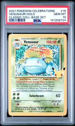 2021 POKEMON CELEBRATIONS CLASSIC COLLECTION #15 VENUSAUR-HOLO PSA 10 - Image 1