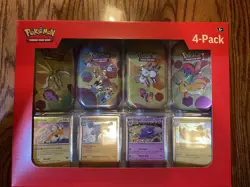 Pokemon TCG: Scarlet & Violet 151 Mini Tins 4 Pack SAMS CLUB SEALED IN HAND NEW - Image 1
