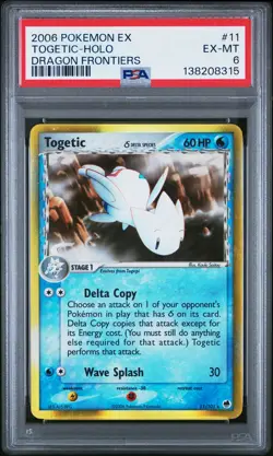2006 POKEMON EX DRAGON FRONTIERS #11 TOGETIC-HOLO PSA 6 - Image 1