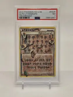 Pokemon Alph Lithograph Triumphant Rare #FOUR PSA 7 - Image 1