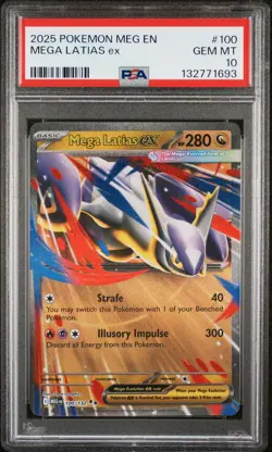 2025 POKEMON MEG EN-MEGA EVOLUTION #100 MEGA LATIAS EX PSA 10 - Image 1