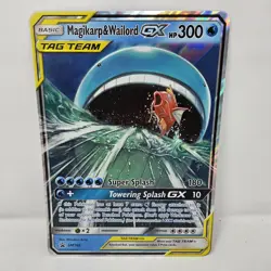 Magikarp & Wailord GX SM166 Jumbo Oversize Pokemon Card Tag Team - Image 1