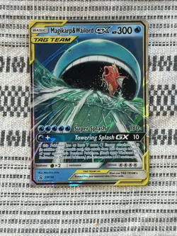 Pokemon TCG SM Magikarp & Wailord GX #SM166 Tag Team Promo Card - Image 1