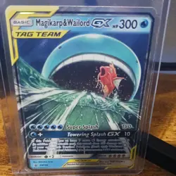 Pokemon Magikarp & Wailord GX TAG TEAM Promo Holo Card SM166 SM Promos TCG - Image 1