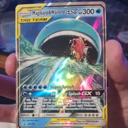 Pokemon Magikarp & Wailord GX TAG TEAM Promo Holo Card SM166 SM Promos TCG - Image 3