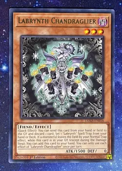 Yu-Gi-Oh! TCG Labrynth Chandraglier Tactical Masters TAMA-EN018 1st Edition Rare - Image 1