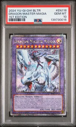 2024 YU-GI-OH! BLTR-1ST EDITION #EN118 DRAGON MASTER MAGIA PSA 10 - Image 1