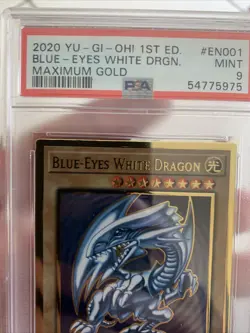 Yugioh Blue-Eyes White Dragon Maximum Gold MAGO-EN001 PSA 9 - Image 3