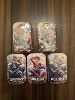 One Piece Tin Pack Set Vol 2 Set of 5 | TS-02 OP-13 | Sealed Bandai Ships Fast - Image 1