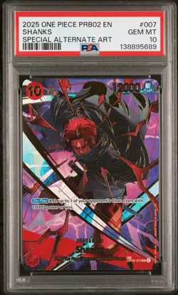 PSA 10 Shanks SP OP06-007 PRB02: Premium Booster The Best Vol.2 One Piece - Image 1