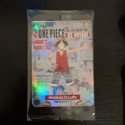 P-055 Promo - One Piece Monkey D. Luffy US Voyage College Basketball Sealed New - Image 1