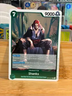 SHANKS OP14-027 The Azure Sea's Seven Rare Holo One Piece TCG Near Mint - Image 1