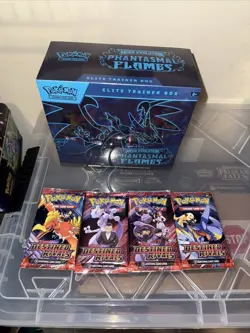 Pokemon Phantasmal Flames Elite Trainer Box ETB Sealed + 4 ART SET OF DRI PACKS - Image 1