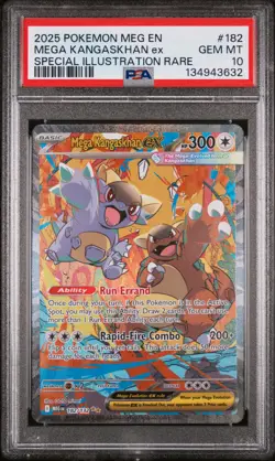 2025 POKEMON MEGA EVOLUTION SPECIAL ILLUSTRATION RARE MEGA KANGASKHAN EX PSA 10 - Image 1