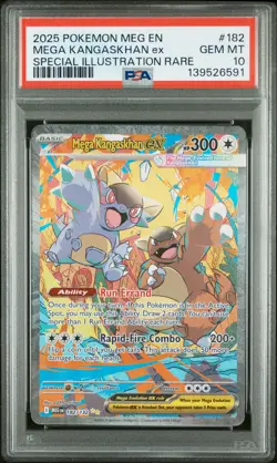 2025 POKEMON MEGA EVOLUTION SPECIAL ILLUSTRATION RARE MEGA KANGASKHAN EX PSA 10 - Image 1