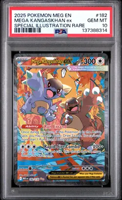 2025 POKEMON MEGA EVOLUTION SPECIAL ILLUSTRATION RARE MEGA KANGASKHAN EX PSA 10 - Image 1
