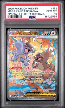 2025 POKEMON MEGA EVOLUTION SPECIAL ILLUSTRATION RARE MEGA KANGASKHAN EX PSA 10 - Image 1