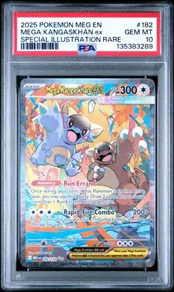 2025 POKEMON MEGA EVOLUTION SPECIAL ILLUSTRATION RARE MEGA KANGASKHAN EX PSA 10 - Image 1
