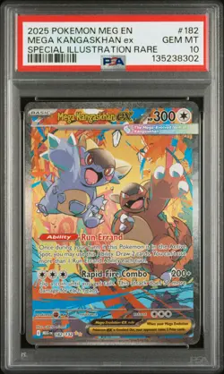 2025 POKEMON MEGA EVOLUTION SPECIAL ILLUSTRATION RARE MEGA KANGASKHAN EX PSA 10 - Image 1