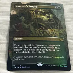MTG Assassin's Trophy Double Masters 2022 Foil Rare NM 372 Extended Art - Image 1