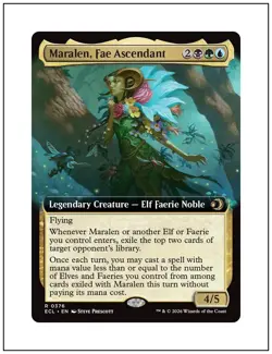 1x Maralen, Fae Ascendant, Extended Art 0376, Lorwyn Eclipsed, Magic MTG NM - Image 1