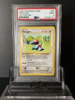 Pokemon TCG Porygon Base Set 39/102 1st Edition Shadowless PSA 9 - Image 1