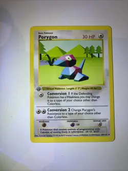 Pokemon TCG Porygon Base Set 1st Edition 39/102 Never Played Near Mint - Image 1