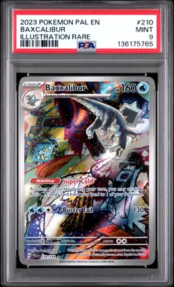 2023 POKEMON PAL EN-PALDEA EVOLVED ILLUSTRATION RARE #210 BAXCALIBUR PSA 9 - Image 1