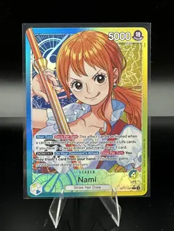 Nami OP11-041 Alt Art Foil A Fist of Divine Speed - One Piece TCG NM Pack Fresh - Image 1