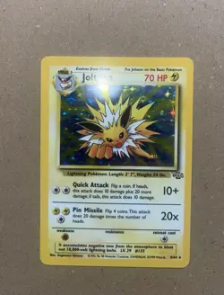 Jolteon 4/64 HOLO Rare Jungle Set Unlimited 1999 WOTC Pokemon Card Near Mint - Image 5