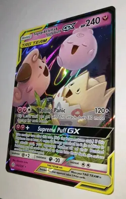 Togepi & Cleffa & Igglybuff GX 143/236 Sm-Cosmic Eclipse Holo Pokemon TCG - NM - Image 3