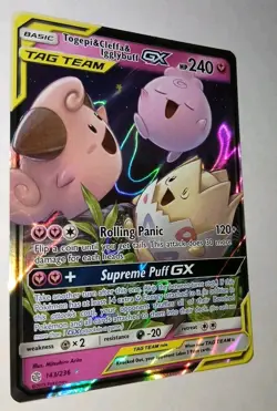 Togepi & Cleffa & Igglybuff GX 143/236 Sm-Cosmic Eclipse Holo Pokemon TCG - NM - Image 4