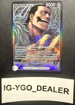 One Piece Crocodile Alt Art Leader OP14-079 The Azure Sea's Seven In Hand NM - Image 1