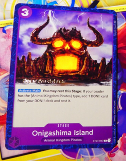 One Piece English Card Super Pre-Release Game Carte Onigashima Island ST04-017 - Image 1