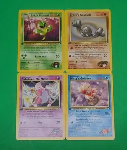 Pokemon Vintage 1st Edition GYM Challenge Cards Lot Of 4 NM Erika's Victreebel + - Image 1