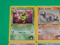 Pokemon Vintage 1st Edition GYM Challenge Cards Lot Of 4 NM Erika's Victreebel + - Image 2