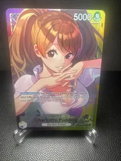 One Piece Card TCG Legends OP08-058 Charlotte Pudding Alt Art Leader ENG - Image 1
