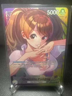 One Piece Card TCG Legends OP08-058 Charlotte Pudding Alt Art Leader ENG - Image 2